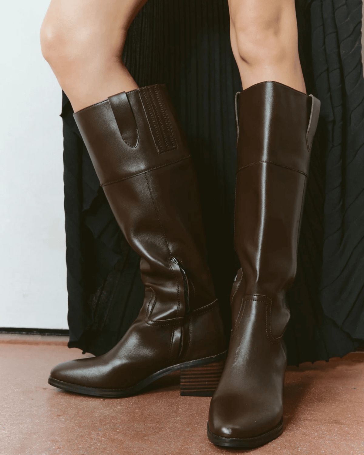 ZOEY RIDING BOOTS CHOCOLATE BROWN